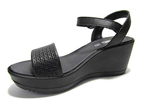 Imac 508510 - Sandalias de mujer con plataforma de verano, color negro Negro Size: 36 EU