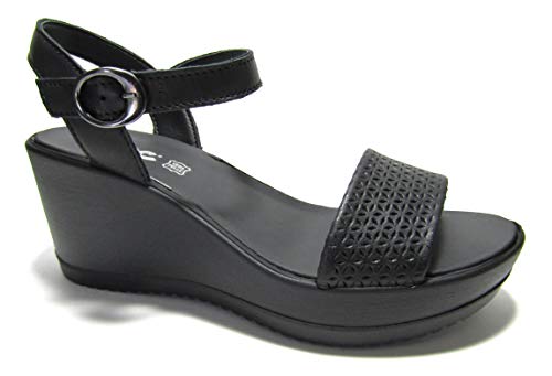 Imac 508510 - Sandalias de mujer con plataforma de verano, color negro Negro Size: 36 EU
