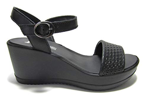 Imac 508510 - Sandalias de mujer con plataforma de verano, color negro Negro Size: 36 EU