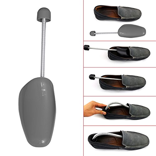 Incutex juego de 5 pares de hormas de plástico hormas zapatos, variables hasta la talla 44, gris