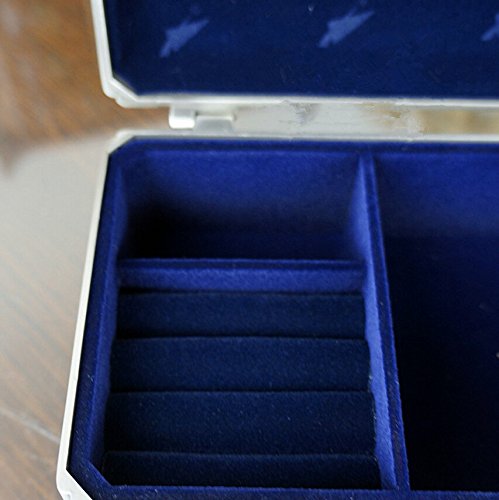 Infinite U estilo Vintage plata envejecida Simple Patterns rectangular tallada forma de pantalones de deporte para mujer/niña Joyero tamaño grande