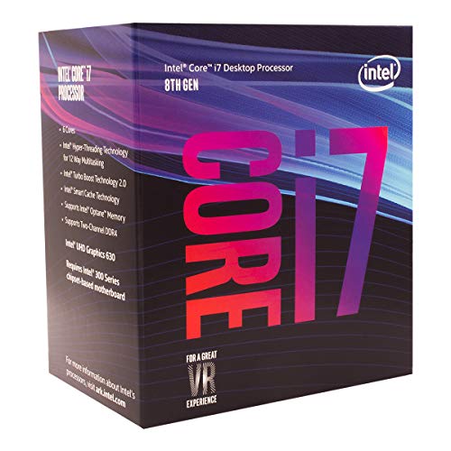 Intel Core i7-8700 Smart Cache - Procesador hasta 4.60 GHz, 8ª generación de procesadores Intel Core i7, 3.2 GHz, 12 MB, LGA 1151 (Socket H4), PC, 14 nm, i7-8700