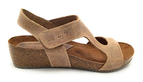 INTER-BIOS 5316 Sandalias beig con Velcro. - 40
