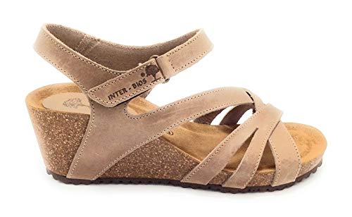 INTER-BIOS 5633 Sandalia Bio CUÑA BEIG - 39