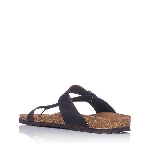 INTER-BIOS 7119 Zueco Hebilla Piel Bio Mujer Marron 40