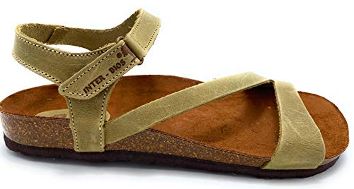 INTER-BIOS 7219 Sandalia Bio Velcro en Kaki - 40