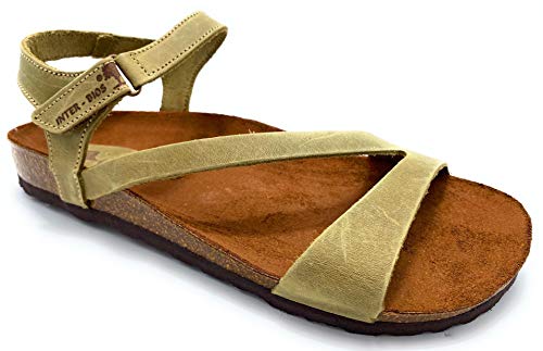 INTER-BIOS 7219 Sandalia Bio Velcro en Kaki - 40