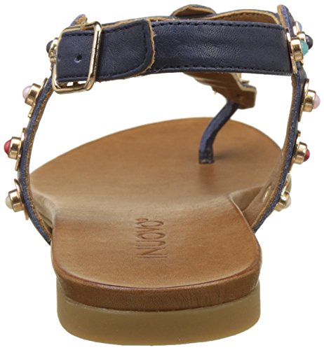Inuovo 7283, Sandalias con Punta Abierta Mujer, Azul Marino, 41 EU