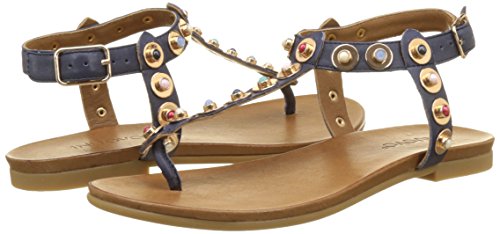 Inuovo 7283, Sandalias con Punta Abierta Mujer, Azul Marino, 41 EU