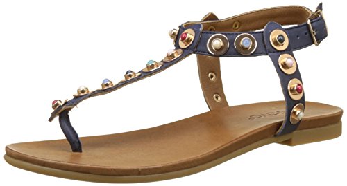 Inuovo 7283, Sandalias con Punta Abierta Mujer, Azul Marino, 41 EU