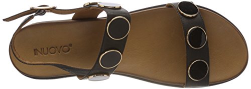 Inuovo 8715, Sandalia con Pulsera para Mujer, Negro (Black 16781933), 39 EU