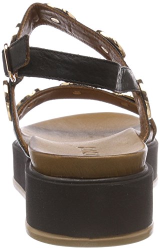 Inuovo 8715, Sandalia con Pulsera para Mujer, Negro (Black 16781933), 39 EU