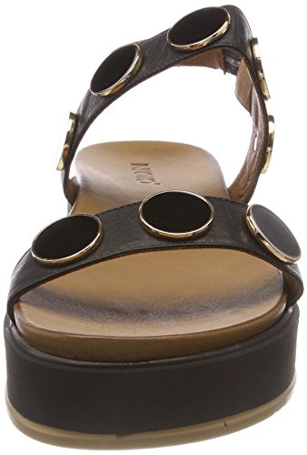 Inuovo 8715, Sandalia con Pulsera para Mujer, Negro (Black 16781933), 39 EU