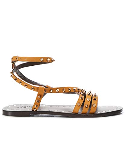 Inuovo Mujeres Sandalias de Gladiador con Tachuelas de Cuero Orange 36