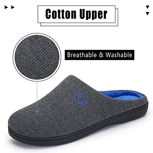 Invierno Pantuflas Mujer Zapatillas de Casa Mujers Slippers Memory Foam CáLido Antideslizantes Interior Al Aire Libre Zapatilla de Estar Gris 40/41