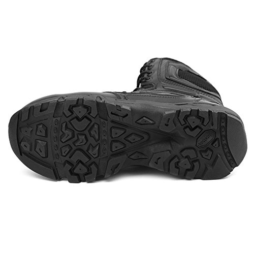 IODSON Zapatos de Hombre Botas/Botas de Combate/Botas Tácticas Ultra-Ligero Antideslizante Tela de Cuero Verdadero Transpirable JR-631 41 EU