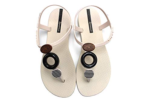 Ipanema Class Modern Fem, Sandalias Mujer, Beige Black, 39 EU