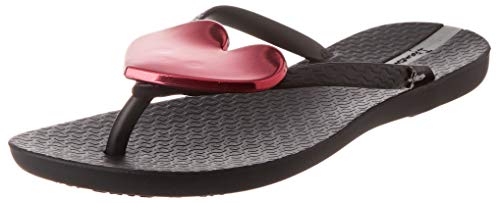 Ipanema Maxi Fashion II Fem, Sandalias Planas Mujer, Negro/Rojo, 38 EU