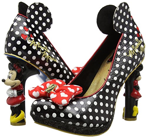 Irregular Choice 4380-1 - Zapatos de tacón con Punta Cerrada de Otra Piel Mujer, Color Negro, Talla 37