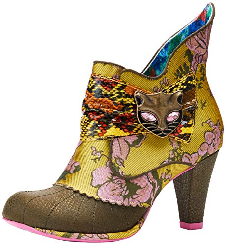 Irregular Choice Miaow, Botines Mujer, Amarillo (Yellow/Multi BC), 39 EU