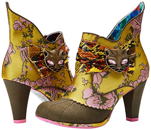 Irregular Choice Miaow, Botines Mujer, Amarillo (Yellow/Multi BC), 39 EU