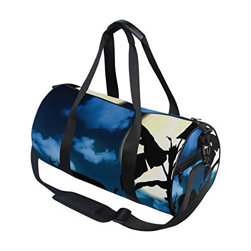 ISAOA - Bolsa de Deporte con Compartimento para Zapatos, diseño de Alce y Luna