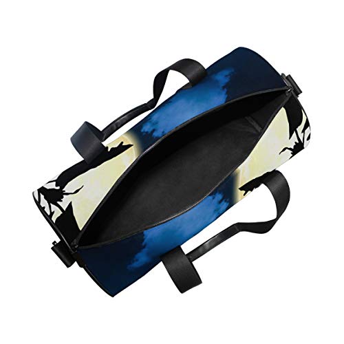 ISAOA - Bolsa de Deporte con Compartimento para Zapatos, diseño de Alce y Luna