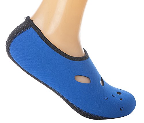 iSpchen Calcetines de Agua de Playa - Calcetines de Playa Antideslizantes Calcetines de Buceo Antideslizantes Unisex Zapatos de Yoga Surf Sailing Sport,Azul M