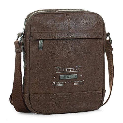 ITACA - Bolsa Bandolera de Hombre Grande Porta iPad o Tablet. Mensajero al Hombro. Cartera de Viaje. y Calidad y diseño. clásico Vintage. t26026, Color Marron