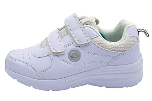J´Hayber Chenal White - Zapatilla Deportiva con cuña y Cierre de Velcro (38 EU)