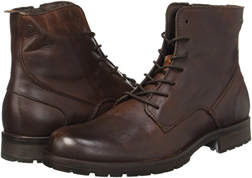 JACK & JONES Jfworca Leather, Botas Clasicas Hombre, Marrón (Brown Stone), 41 EU