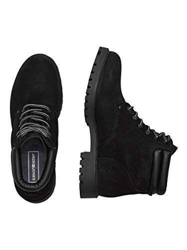 JACK & JONES Jfwstoke Nubuck Boot Mono Noos, Botas Clasicas Hombre, Negro (Black Black), 40 EU