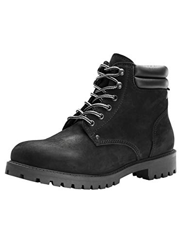 JACK & JONES Jfwstoke Nubuck Boot Mono Noos, Botas Clasicas Hombre, Negro (Black Black), 40 EU