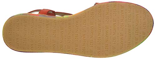 JB Martin Jenifer, Sandalias Mujer, Rojo (Ch Vel Sunlight/T Mirage Multi Sunlight), 40 EU