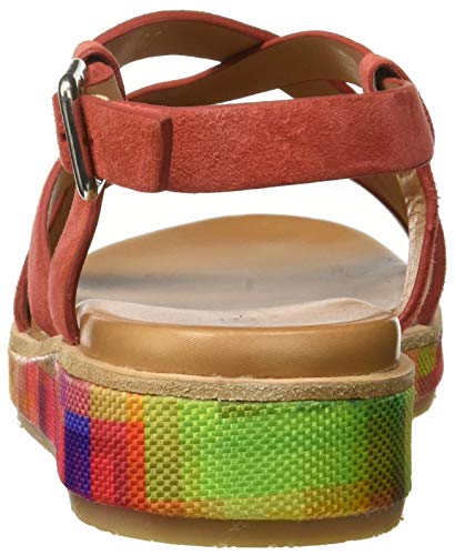JB Martin Jenifer, Sandalias Mujer, Rojo (Ch Vel Sunlight/T Mirage Multi Sunlight), 40 EU