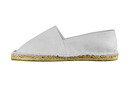 JCOlivier - Alpargatas para Unisex Adulto (40, Blanca)