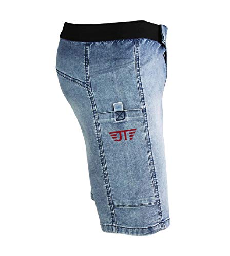 Jeanstrack Montblanc Jeans Pantalón de Trail Running, Unisex Adulto, Sky, L