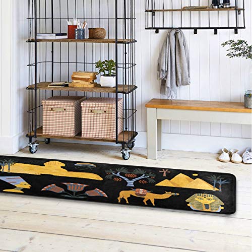 Jereee Antiguo Egipto Pirámide León Símbolos de Camello Lugares de Cocina Suave Antiguo Alfombra Rectángulo Alfombra Alfombra de Suelo de 182 x 61 cm