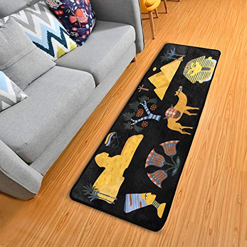 Jereee Antiguo Egipto Pirámide León Símbolos de Camello Lugares de Cocina Suave Antiguo Alfombra Rectángulo Alfombra Alfombra de Suelo de 182 x 61 cm
