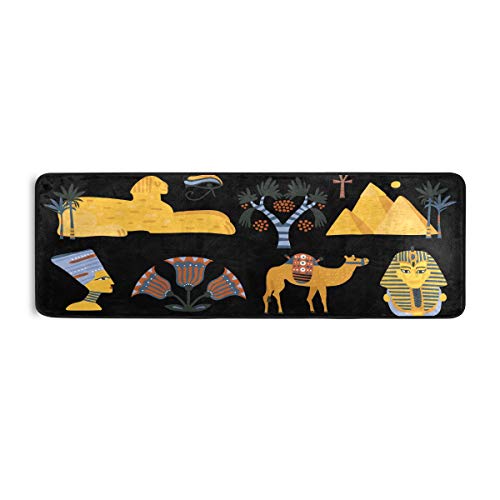 Jereee Antiguo Egipto Pirámide León Símbolos de Camello Lugares de Cocina Suave Antiguo Alfombra Rectángulo Alfombra Alfombra de Suelo de 182 x 61 cm