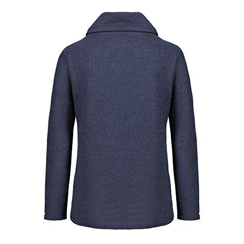 Jerseys De Punto para Mujer Cuello de Tortuga Manga Larga Suelto Prendas de Punto Suéter Irregular Jerséis Collar de la Pila Tops Cálido Otoño Invierno riou