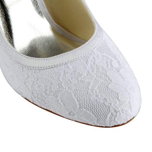 Jia Jia Wedding 3113 Zapatos de Boda Zapatos de Novia Bombas Mujeres Blanco, EU 39