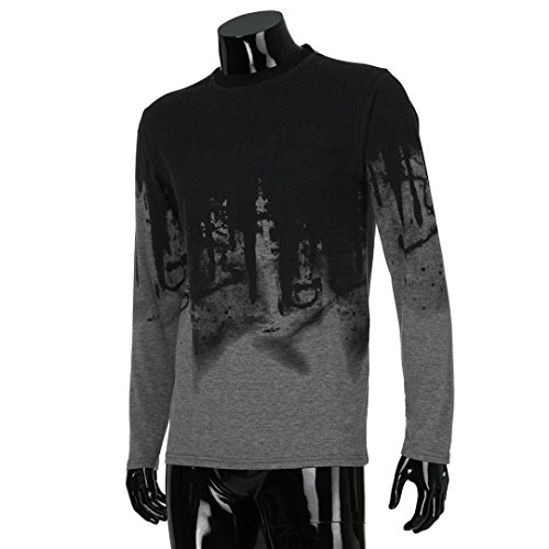 JiaMeng Suéter de Hombre Invierno Manga Larga Suéter Casual Jersey de Punto Caliente Camiseta Blusa básica de Manga Larga con Cuello Redondo (Gris,M)