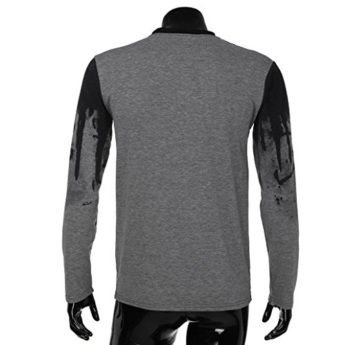 JiaMeng Suéter de Hombre Invierno Manga Larga Suéter Casual Jersey de Punto Caliente Camiseta Blusa básica de Manga Larga con Cuello Redondo (Gris,M)