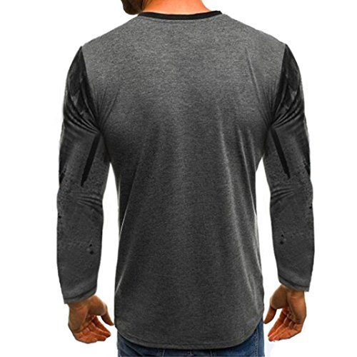 JiaMeng Suéter de Hombre Invierno Manga Larga Suéter Casual Jersey de Punto Caliente Camiseta Blusa básica de Manga Larga con Cuello Redondo (Gris,M)