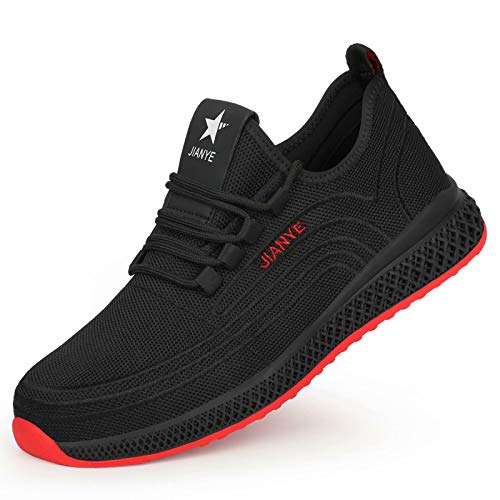 JIANYE - Zapatillas de trabajo S3 para hombre y mujer, con puntera de acero, unisex, transpirables, ligeras, color, talla 42 EU
