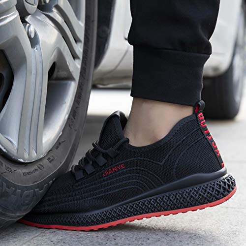 JIANYE - Zapatillas de trabajo S3 para hombre y mujer, con puntera de acero, unisex, transpirables, ligeras, color, talla 42 EU