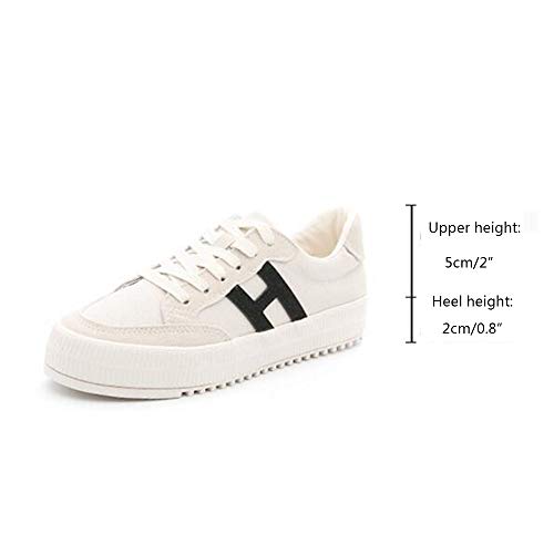JIAYING Zapatillas para Mujer Zapatillas para Mujer Classic Zapatillas para Mujer, Comodidad Casual,for Gimnasio, Deportes, Caminatas, Senderismo, Entrenamiento (Beige, Negro)