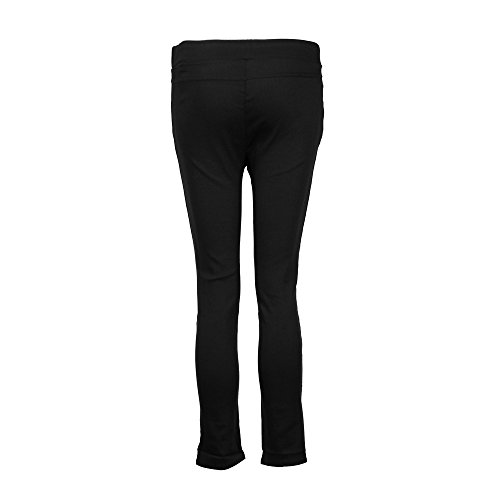 jieGorge Pantalones, Mujer Pantalones Pitillo Rasgados Pantalones de lápiz elásticos de Cintura Alta S, Ropa Zapatos y Accesorios (Negro S)
