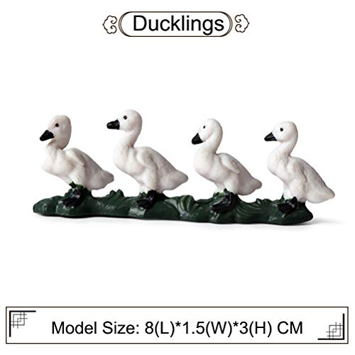 JOKFEICE Figuras de Animales 6 pcs Realista Plástico Familia de Ganso Modelo de acción Proyecto de Ciencia, Regalo de cumpleaños, Decoración de Pastel para niños